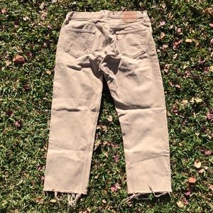 Levi’s frayed cropped khaki jeans